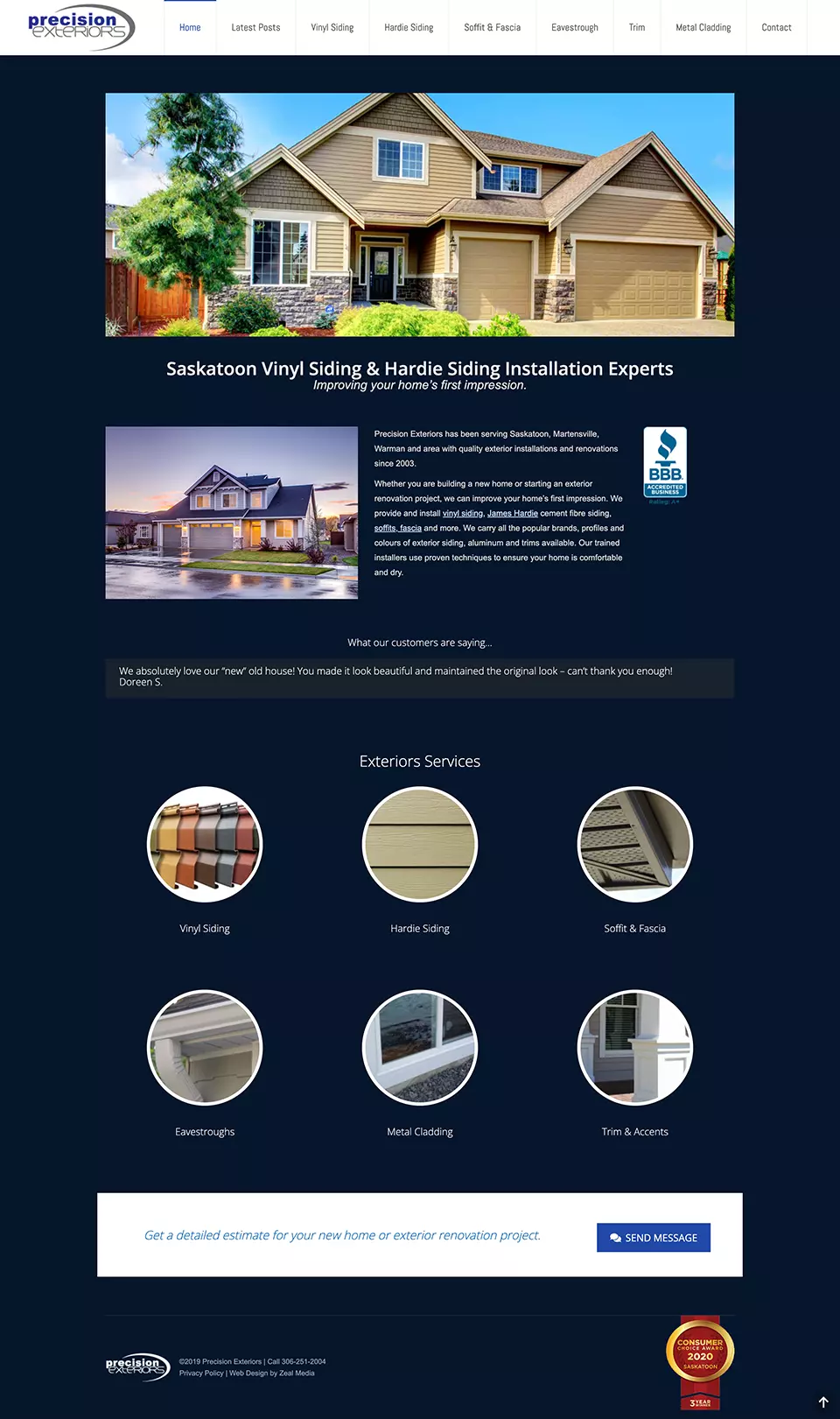 Web Design for Siding Contractor