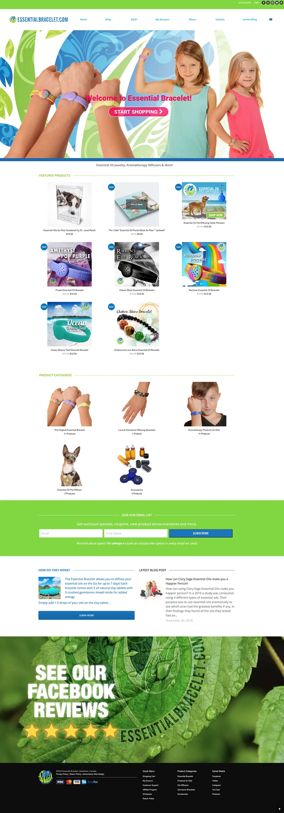 Essential Oil Web Design