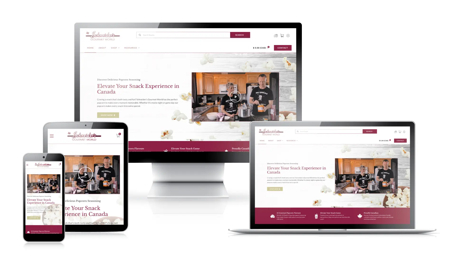 Ecomemrce Web Design for Food Products