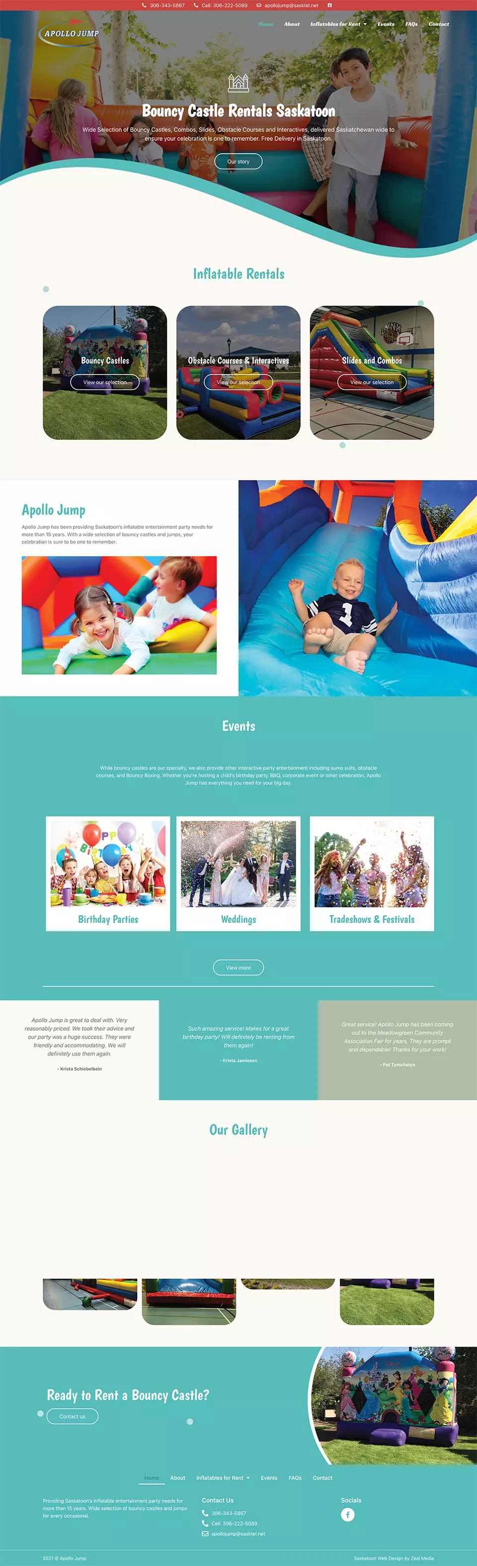 Bouncy Castle Web Design