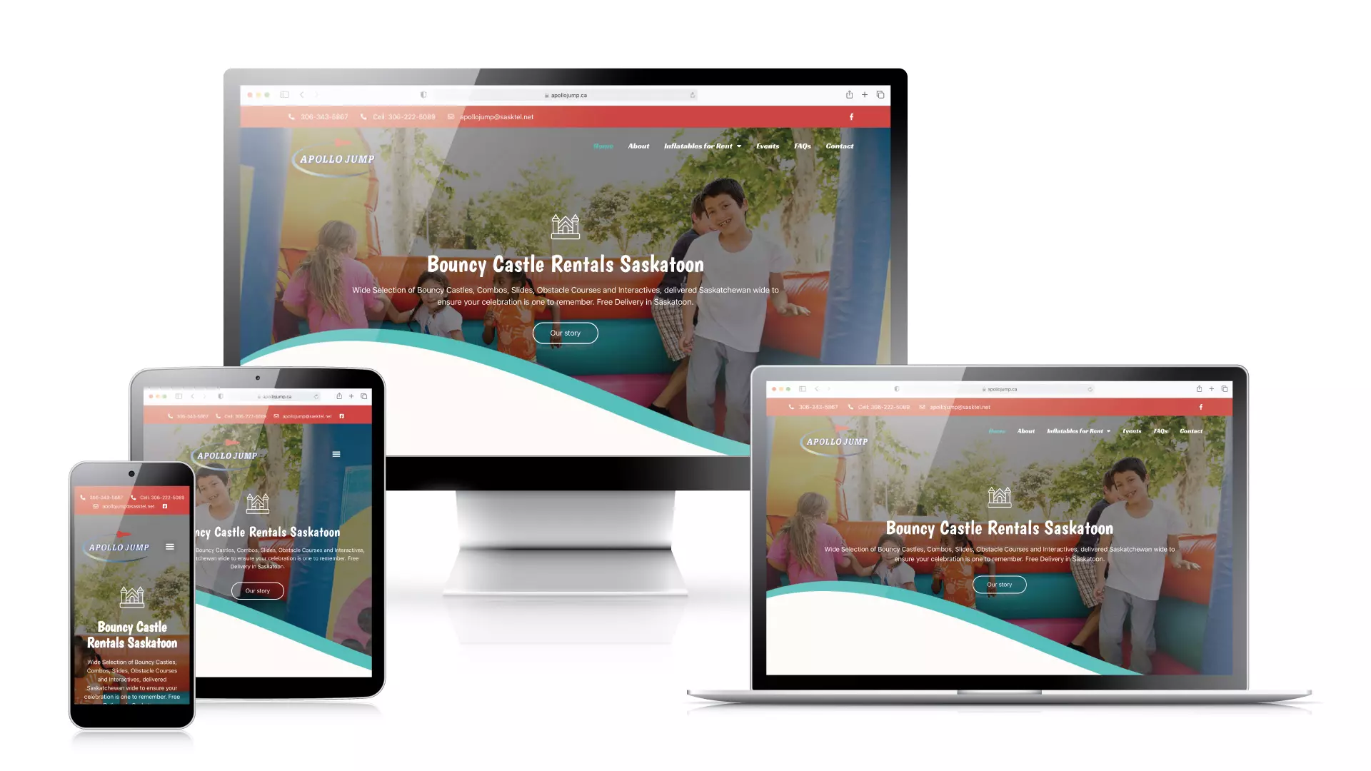 Bouncy Castle Website Design