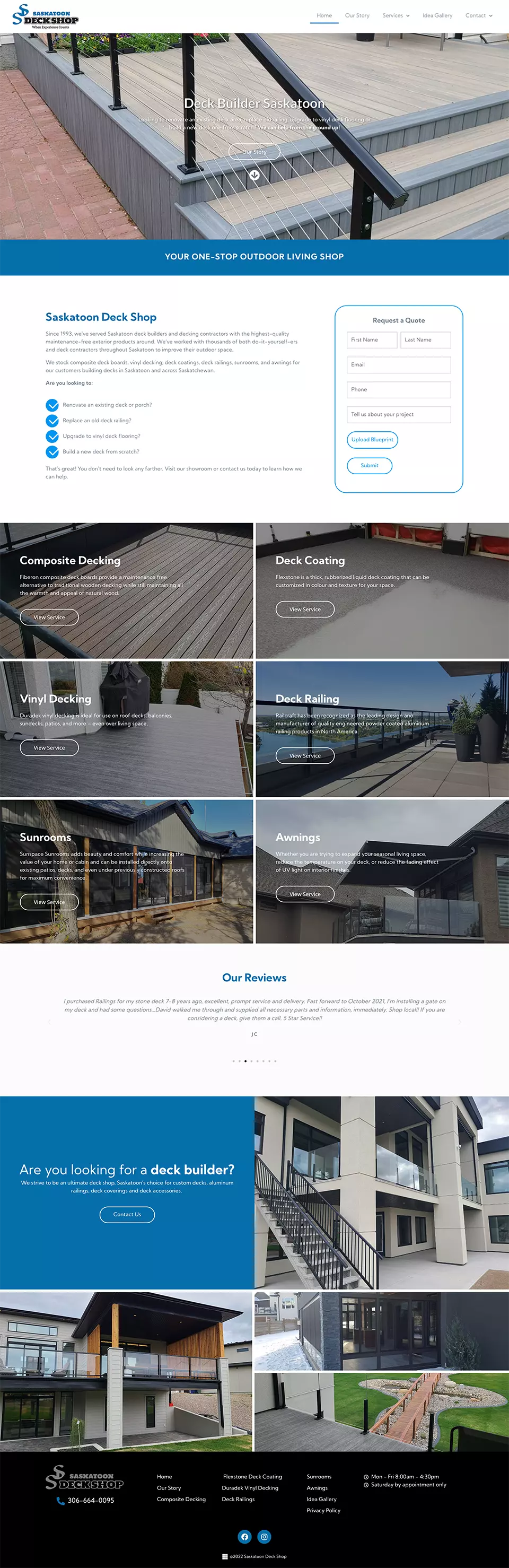 Deck Contractor Web Design