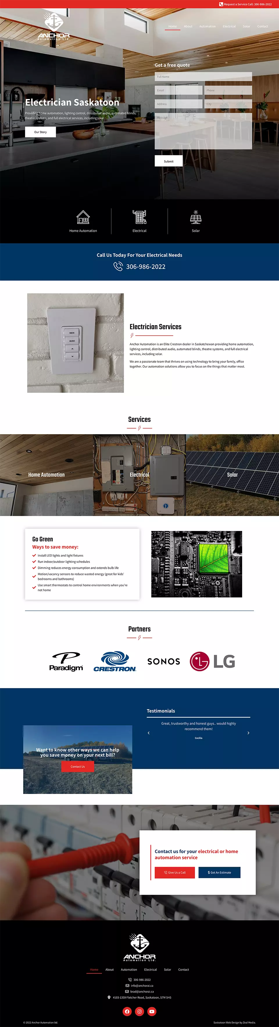 Electrician Webpage Design