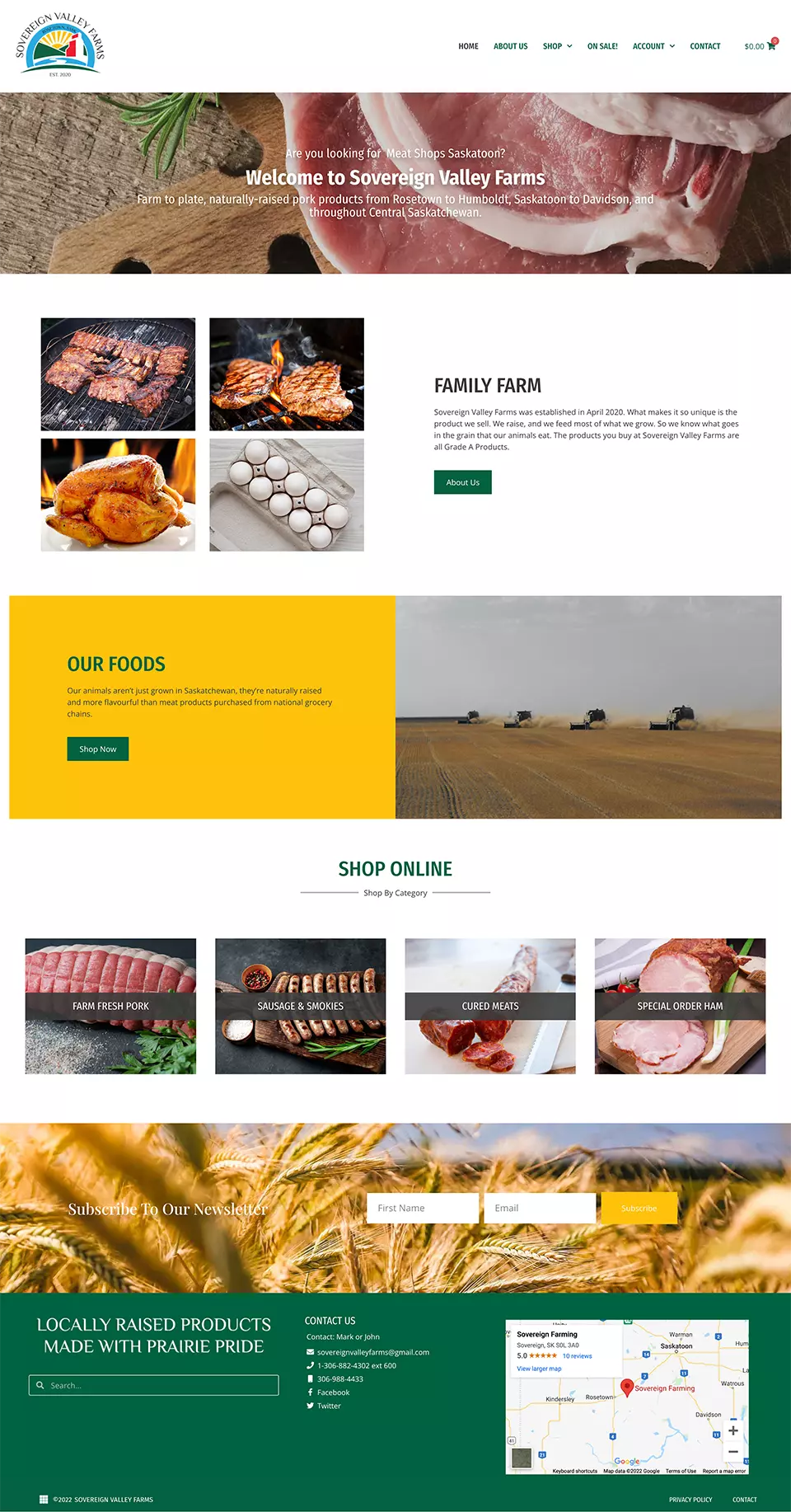Farming Web Design