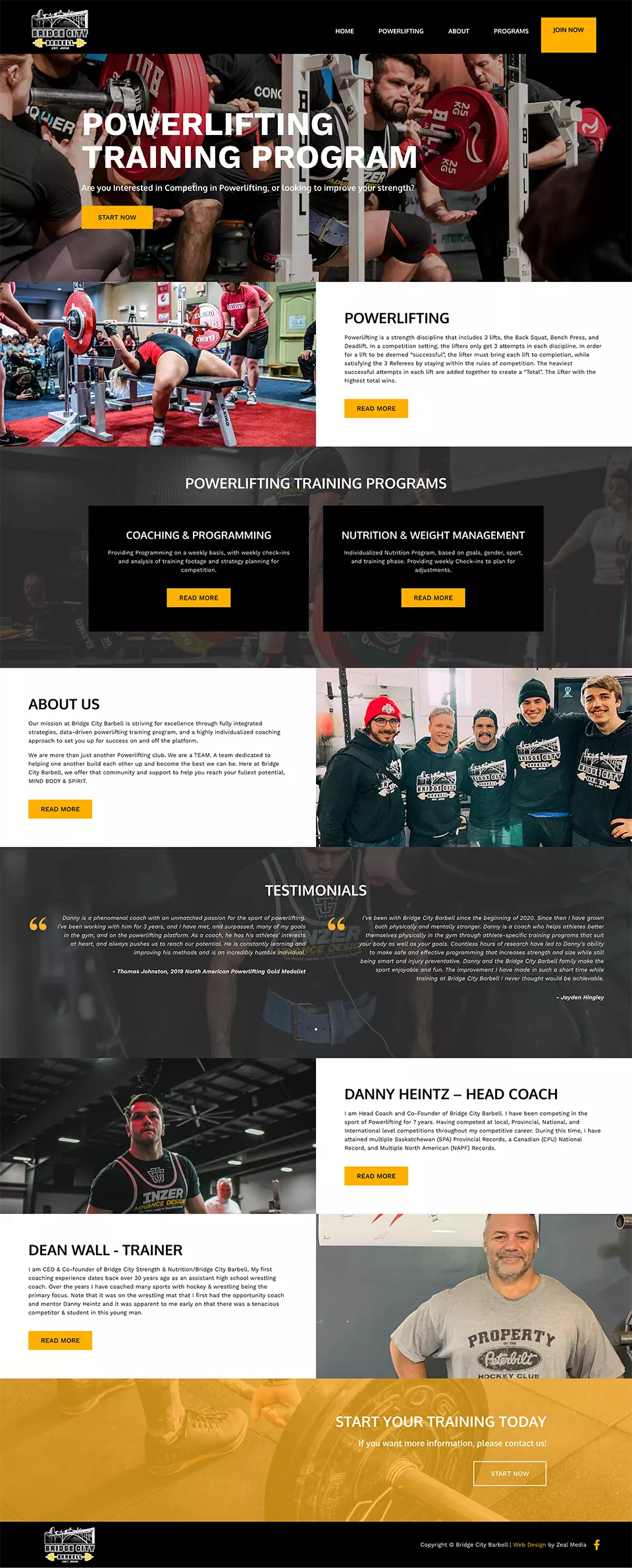 Fitness Webdesign