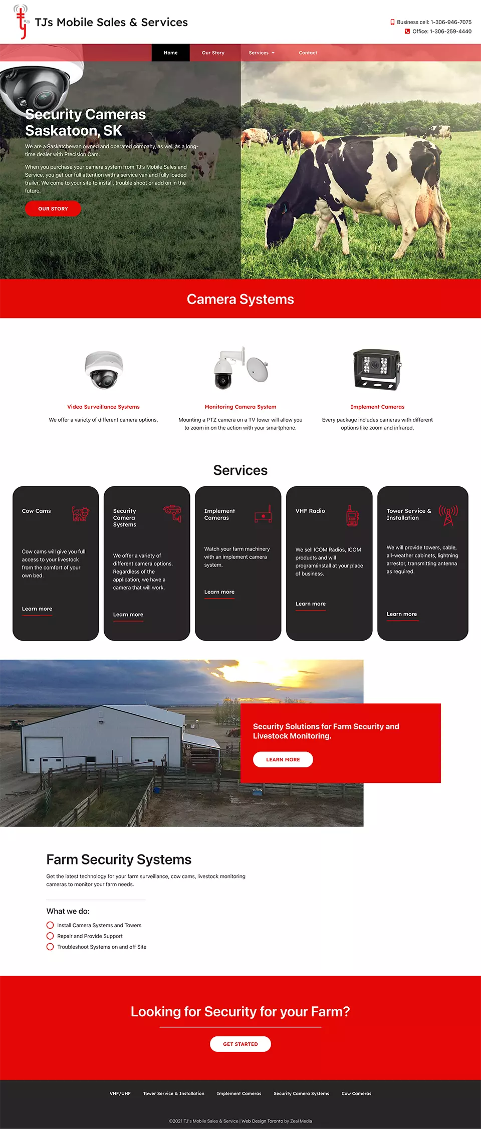 Security Industry Webpage Design