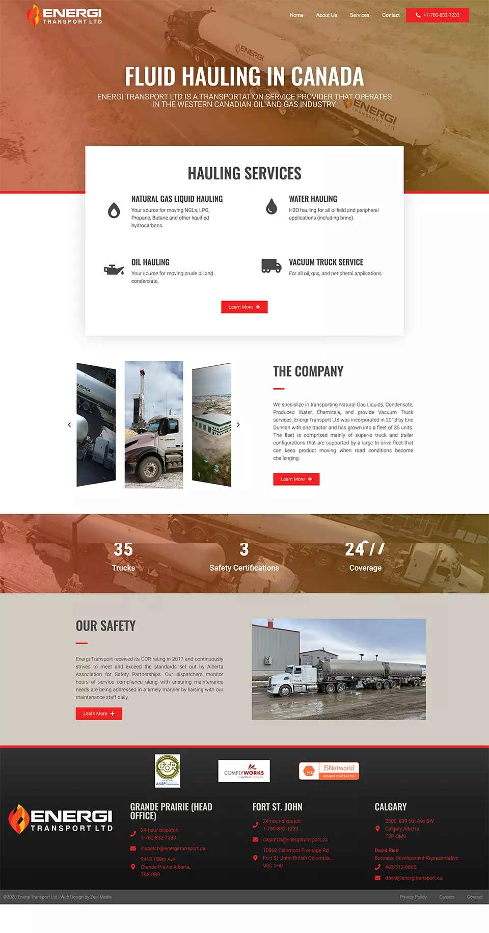 Transportation Webdesign