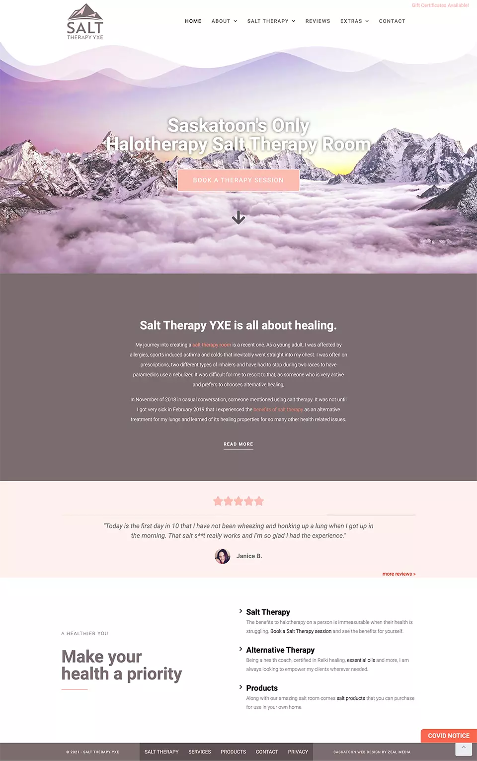 Website Design for Health and Wellness
