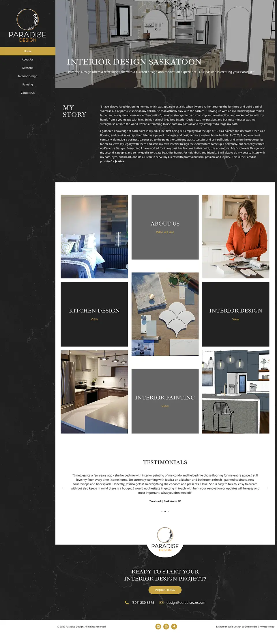 Interior Designer Web Design