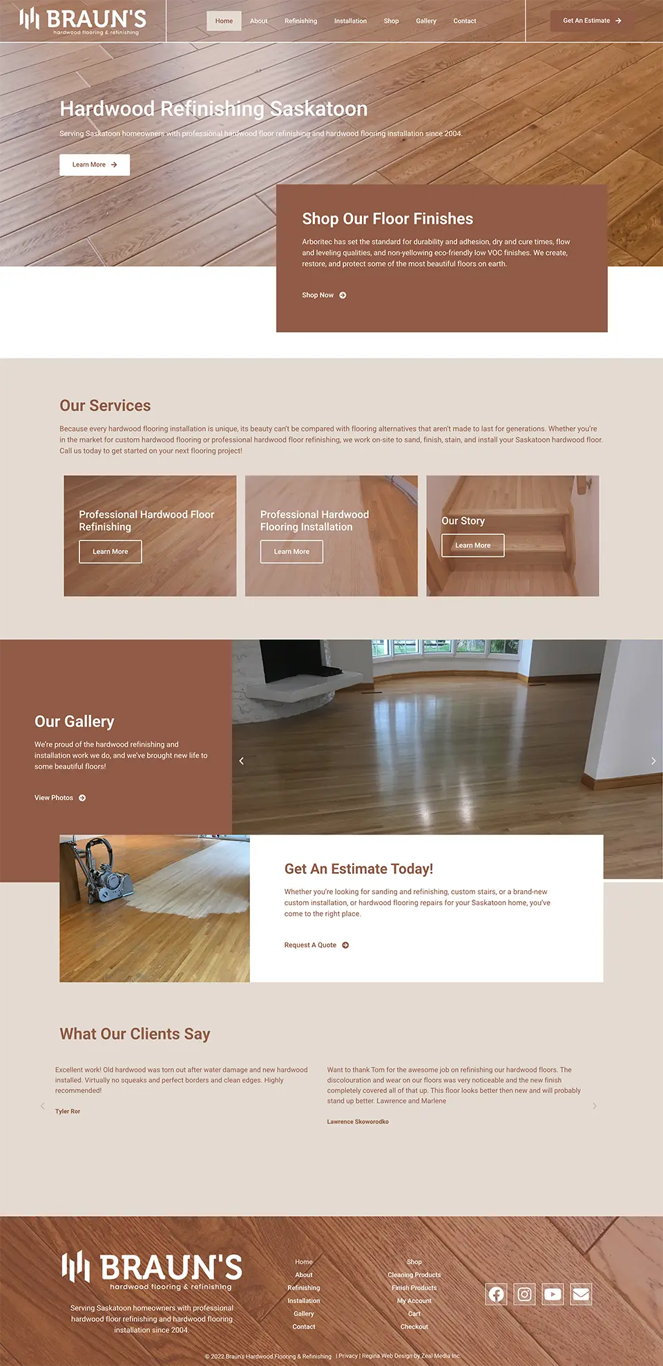 Web Design for Flooring Contractor