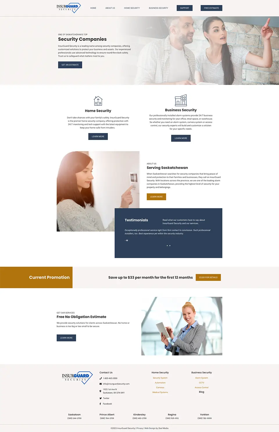 Alarm Company Webdesign