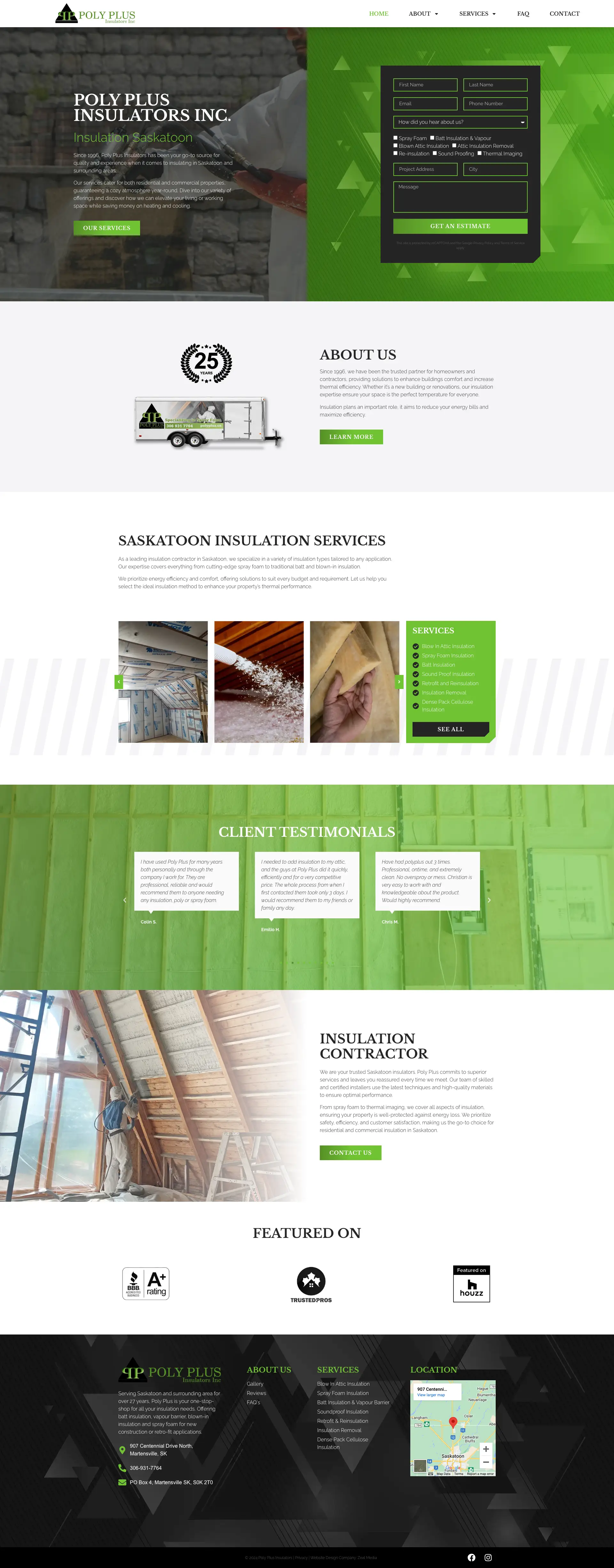 Insulation Company Web Design