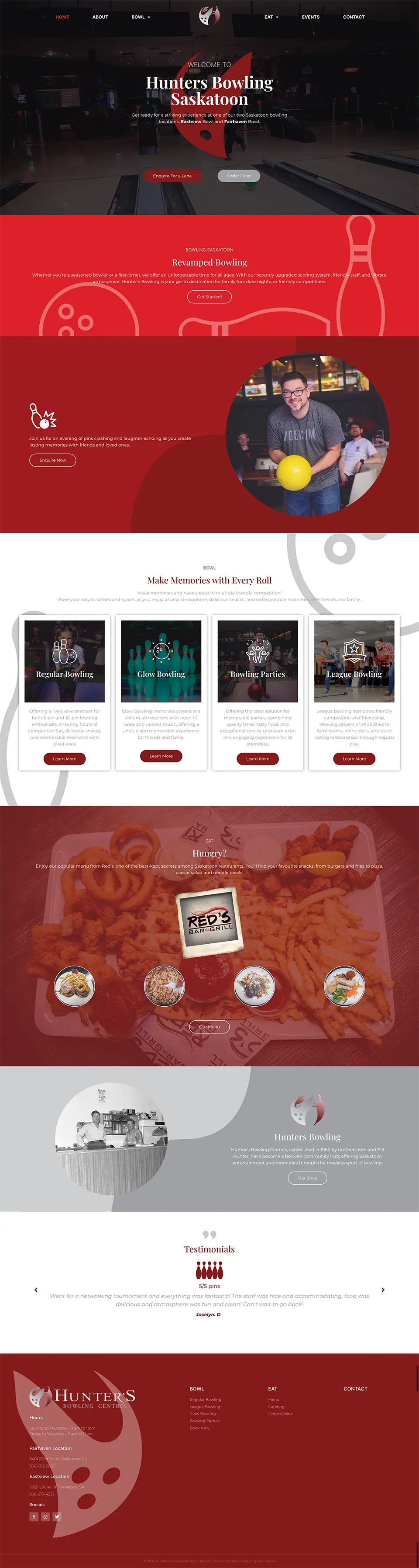 Bowling Web Design
