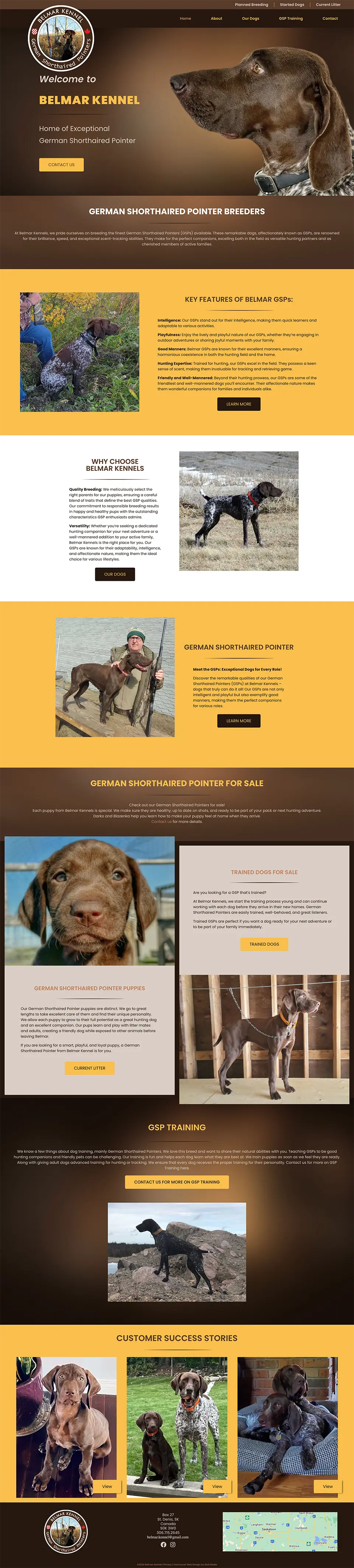 Dog Breeder Web Design