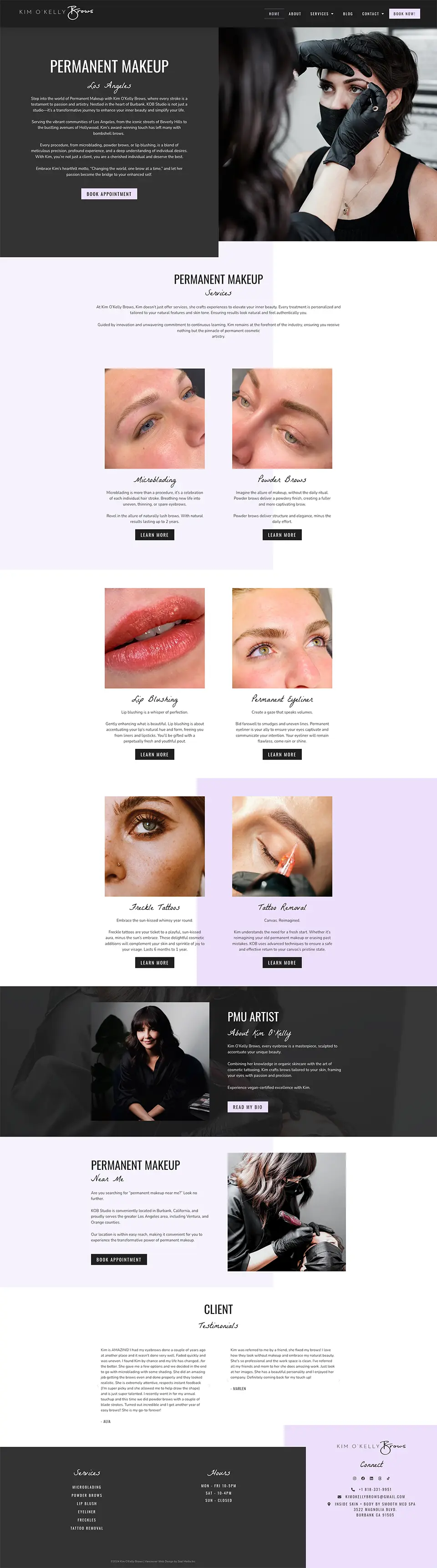 Microblading Webdesign