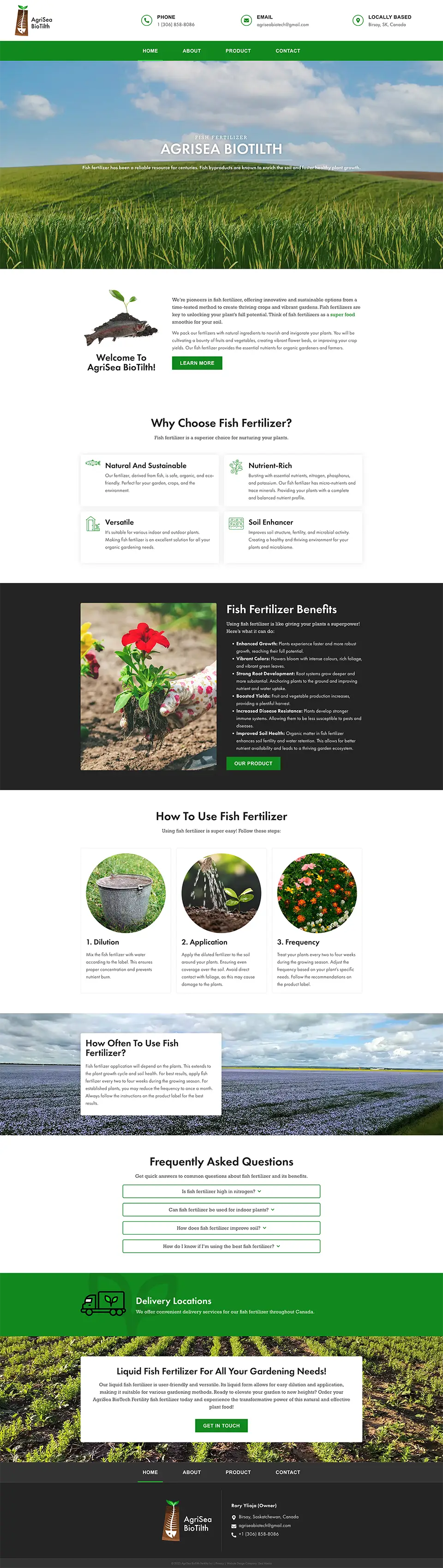 Agri Sea Website Desktop