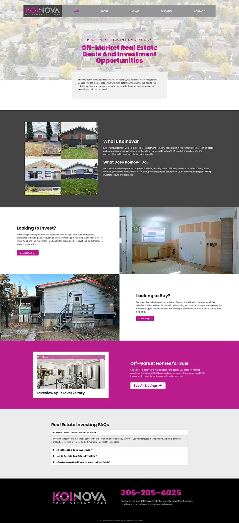 Website Design for Real Estate Investor